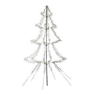 Lumineo Metalen kerstboom met verlichting | 3 meter (1800 leds, Timer, Grondspies, Buiten) 493445 K151000132 - 2