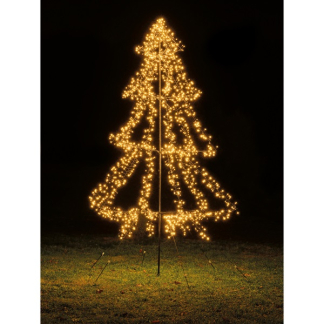 Lumineo Metalen kerstboom met verlichting | 3 meter (1800 leds, Timer, Grondspies, Buiten) 493445 K151000132 - 3