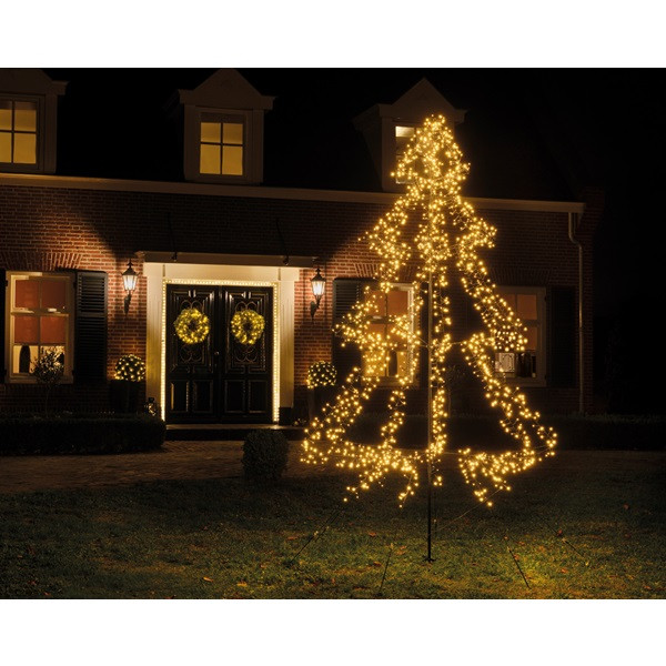 Lumineo Metalen kerstboom met verlichting | 3 meter (1800 leds, Timer, Grondspies, Buiten) 493445 K151000132 - 4