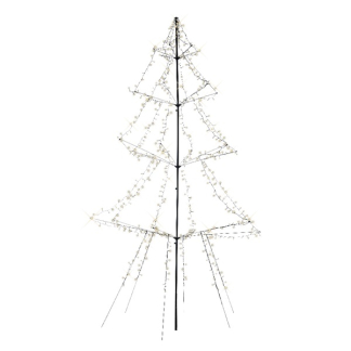 Lumineo Metalen kerstboom met verlichting | 3 meter (600 leds, Timer, Grondspies, Buiten) 493431 K151000128 - 2