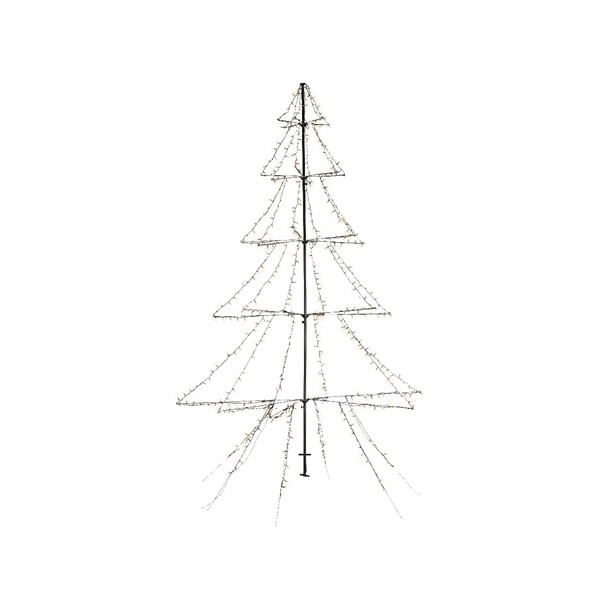 Lumineo Metalen kerstboom met verlichting | 4.5 meter (3000 leds, Timer, Grondspies, Buiten) 493446 K151000133 - 1
