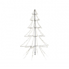 Metalen kerstboom met verlichting | 4.5 meter (900 LEDs, Timer, Grondspies, Buiten)