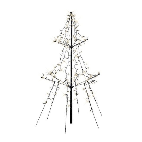 Lumineo Metalen kerstboom met verlichting | Lumineo | 1.35 meter (240 leds, Buiten) 493429 K151000126 - 2