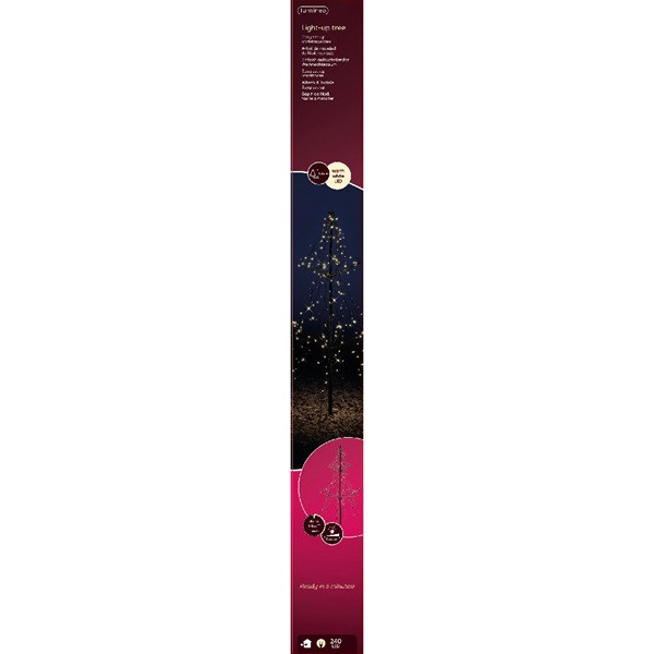 Lumineo Metalen kerstboom met verlichting | Lumineo | 1.35 meter (240 leds, Buiten) 493429 K151000126 - 5