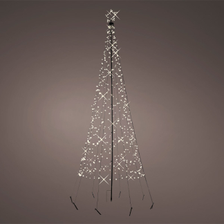 Lumineo Metalen kerstboom met verlichting | Lumineo | 1.5 meter (236 leds, Warm wit, Twinkelend, Timer, Buiten) 490400 K151200169