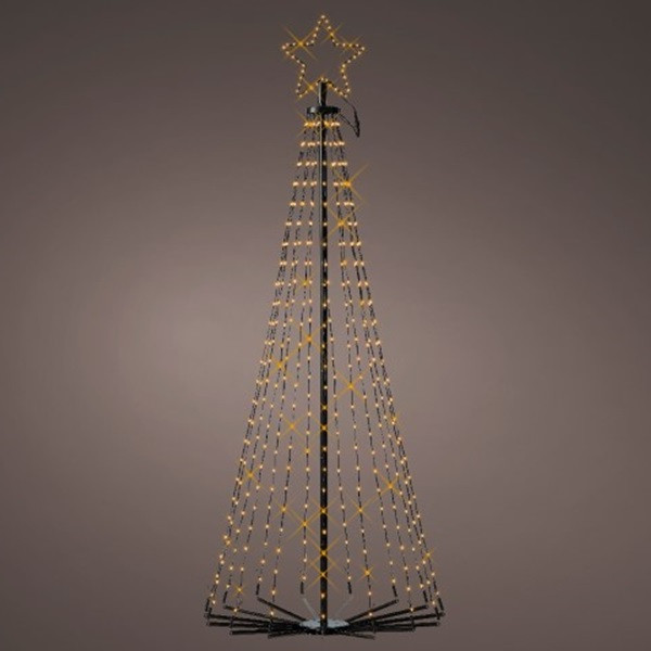 Lumineo Metalen kerstboom met verlichting | Lumineo | 1.5 meter (421 leds, Twinkelen, Timer, Binnen/Buiten) 493627 K151200118 - 2