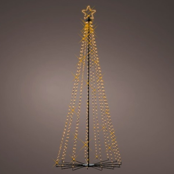 Lumineo Metalen kerstboom met verlichting | Lumineo | 2.4 meter (706 leds, Twinkelen, Timer, Binnen/Buiten) 493629 K151200120 - 2