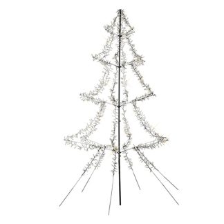 Lumineo Metalen kerstboom met verlichting | Lumineo | 5 meter (1800 leds, Warm wit, Timer, Twinkelend, Buiten) 493452 K151200171 - 1