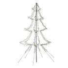 Lumineo Metalen kerstboom met verlichting | Lumineo | 5 meter (1800 leds, Warm wit, Timer, Twinkelend, Buiten) 493452 K151200171 - 1