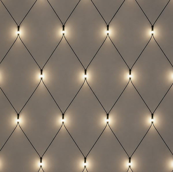 Lumineo Netverlichting | Lumineo | 1.3 x 1 meter (96 leds, Timer, Binnen/Buiten, Warm wit licht) 494871 K151001831 - 2