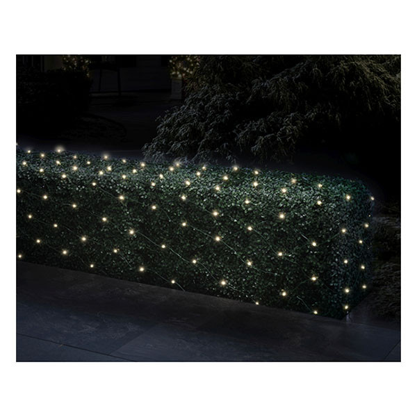 Lumineo Netverlichting | Lumineo | 1.3 x 1 meter (96 leds, Timer, Binnen/Buiten, Warm wit licht) 494871 K151001831 - 3