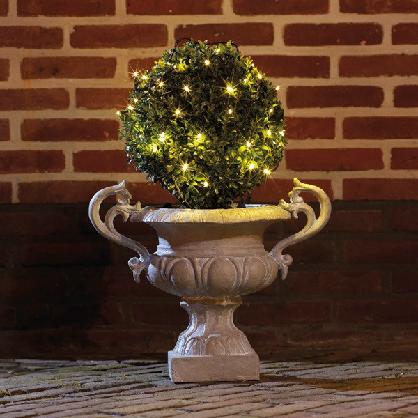 Lumineo Netverlichting buxus | Lumineo | Ø 35 cm (60 leds, 8 lichtfuncties, Batterijen, Timer, Buiten, Warm wit) 497211 K151200076 - 8