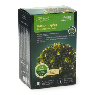 Lumineo Netverlichting buxus | Lumineo | Ø 50 cm (84 leds, Twinkelend, Batterijen, Timer, Buiten) 497216 K151200077 - 9