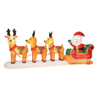 Lumineo Opblaasbare kerstman met rendieren | Lumineo | 355 cm (Led, Buiten) 490045 K151001789 - 1
