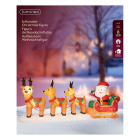 Lumineo Opblaasbare kerstman met rendieren | Lumineo | 355 cm (Led, Buiten) 490045 K151001789 - 2