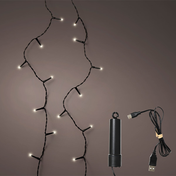 Lumineo Oplaadbare kerstverlichting | 7.7 meter | Lumineo | Duracharge (100 leds, USB, Timer, Binnen/Buiten, Warm wit) 490282 K151200150 - 4