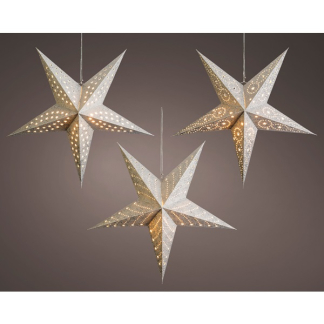 Lumineo Papieren kerstster | Ø 60 cm (5-punts, E14, Geperforeerd, Binnen) 484266 K151000077 - 