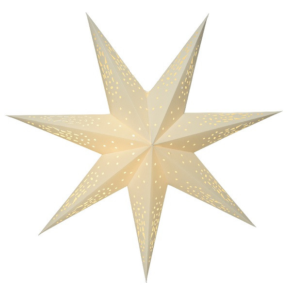 Lumineo Papieren kerstster | Lumineo | Ø 55 cm (Geperforeerd, Netstroom, Wit) 486550 K151000107 - 1