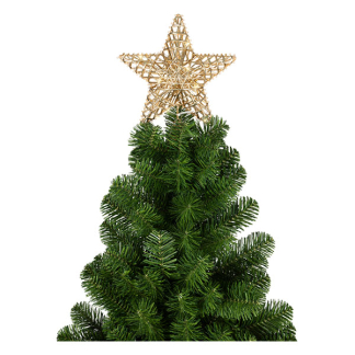 Lumineo Piek met verlichting | Lumineo | 27 cm (15 leds, Warm wit, Batterijen, Timer, Goud, Draaddesign, Kunststof, Binnen) 480928 K151001759 - 2