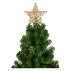 Lumineo Piek met verlichting | Lumineo | 27 cm (15 leds, Warm wit, Batterijen, Timer, Goud, Draaddesign, Kunststof, Binnen) 480928 K151001759 - 2