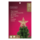 Lumineo Piek met verlichting | Lumineo | 27 cm (15 leds, Warm wit, Batterijen, Timer, Goud, Draaddesign, Kunststof, Binnen) 480928 K151001759 - 3