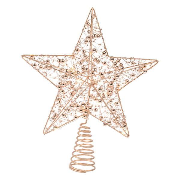 Lumineo Piek met verlichting | Lumineo | 27 cm (15 leds, Warm wit, Batterijen, Timer, Goud, Kunststof, Binnen) 486918 K151200175 - 1