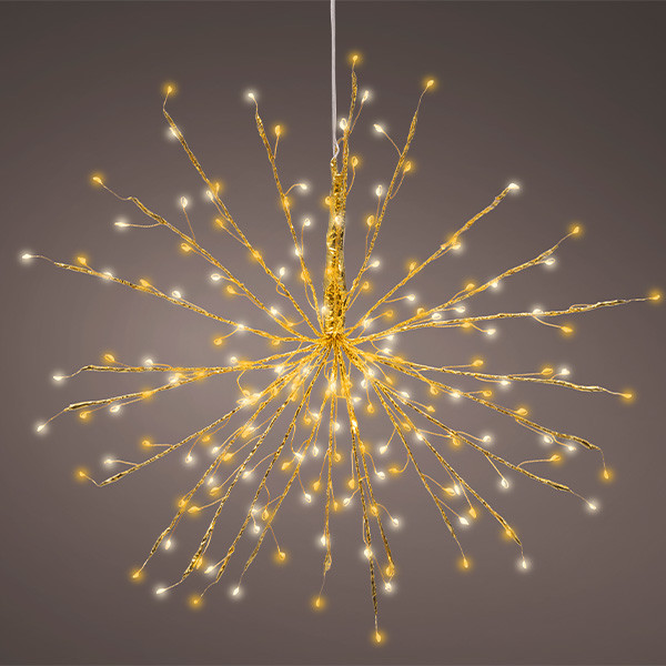 Lumineo Poolster kerstverlichting | Lumineo | Ø 40 cm (192 leds, Extra warm wit, Timer, Goud, Buiten) 495956 K151200158 - 3