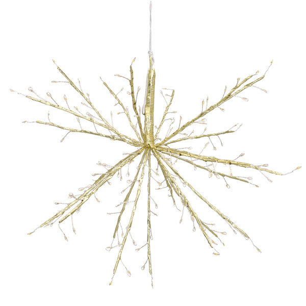 Lumineo Poolster kerstverlichting | Lumineo | Ø 40 cm (192 leds, Extra warm wit, Timer, Goud, Buiten) 495956 K151200158 - 2