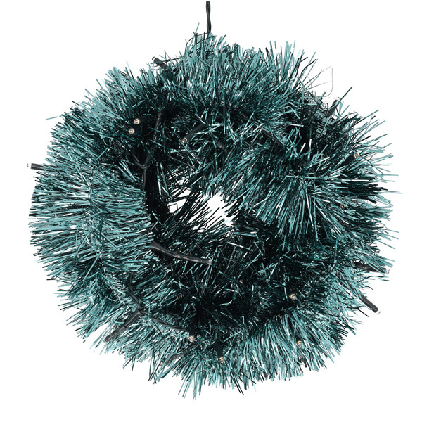 Lumineo Slinger kerstboom | Lumineo | 2.95 meter (60 leds, 8 lichtfuncties, Timer, Batterijen, Binnen/Buiten, Emerald) 494572 K151001821 - 3