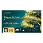 Lumineo Slinger kerstboom | Lumineo | 2.95 meter (60 leds, Lichtfuncties, Timer, Batterijen, Binnen/Buiten, Goud) 494571 K151001820 - 5