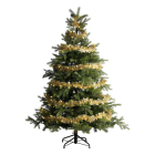Lumineo Slinger kerstboom | Lumineo | 2.95 meter (60 leds, Lichtfuncties, Timer, Batterijen, Binnen/Buiten, Goud) 494571 K151001820 - 3