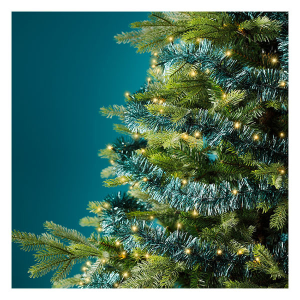 Lumineo Slinger kerstboom | Lumineo | 2.95 meter (60 leds, Lichtfuncties, Timer, Batterijen, Binnen/Buiten, Smaragdgroen) 494572 K151001821 - 4