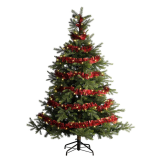 Lumineo Slinger kerstboom | Lumineo | 2.95 meter (60 leds, Lichtfuncties, Timer, Batterijen, Binnen/Buiten, kerstrood) 494574 K151001822 - 3