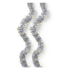 Lumineo Slinger kerstboom | Lumineo | 8.95 meter (180 leds, Lichtfuncties, Timer, Batterijen, Binnen/Buiten, Zilver) 494575 K151001823 - 1