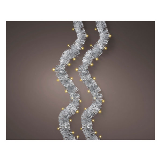 Lumineo Slinger kerstboom | Lumineo | 8.95 meter (180 leds, Lichtfuncties, Timer, Batterijen, Binnen/Buiten, Zilver) 494575 K151001823 - 2