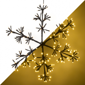 Lumineo Sneeuwvlok met verlichting | Lumineo | 42 x 48 cm (192 LEDs, Binnen/Buiten, Extra warm wit) 493484 K150302939 - 