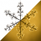 Sneeuwvlok met verlichting | Lumineo | 72 x 78 cm (336 LEDs, Binnen/Buiten, Extra warm wit)