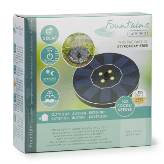 Lumineo Solar fontein | Ø 16 cm (LED, Warm wit, Drijvend) 893034 K170130279 - 6