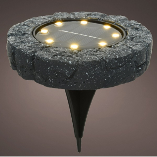 Lumineo Solar grondspot | Lumineo | Ø 11.2 cm (8 LEDs, Steeneffect, Rond) 897669 K170203563 - 