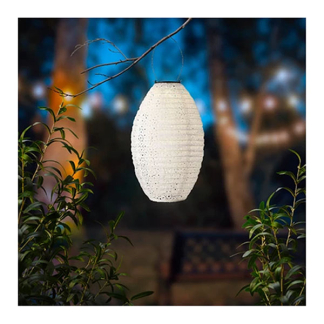Lumineo Solar lampion | Lumineo | Ø 23 x 38 cm (Led, Schemersensor, Wit, Nylon) 892387 K170105535 - 4