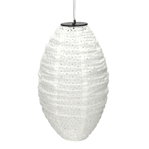 Lumineo Solar lampion | Lumineo | Ø 23 x 38 cm (Led, Schemersensor, Wit, Nylon) 892387 K170105535 - 1