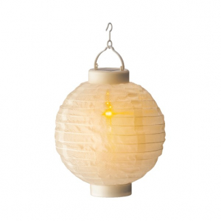 Lumineo Solar lampion | Lumineo | Safi | Ø 20 x 23 cm (Led, Schemersensor, Vlam effect, Nylon) 897649 K170203531