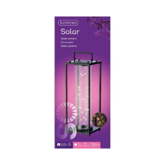 Lumineo Solar lantaarn | Lumineo | 42 cm (30 LEDs, IJzer, Zwart) 897526 K170203539 - 