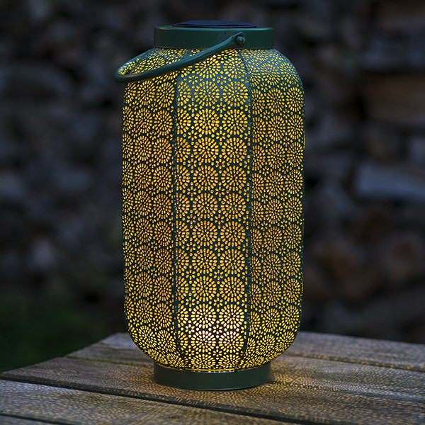 Lumineo Solar lantaarn | Lumineo | Casablanca | 36 cm (Led, Schemersensor, Metaal, Groen) 898111 K170203544 - 2