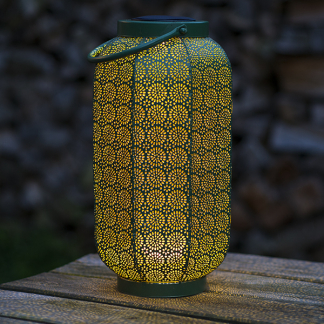 Lumineo Solar lantaarn | Lumineo | Casablanca | 36 cm (Led, Schemersensor, Metaal, Groen) 898111 K170203544 - 2