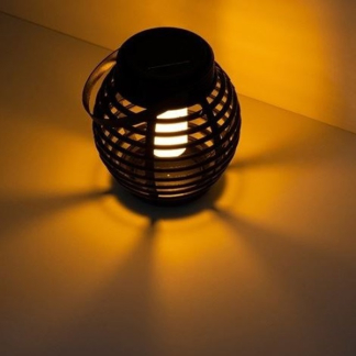 Lumineo Solar lantaarn | Lumineo | Tangier | 16 cm (Led, Schemersensor, Vlam effect) 895026 K170203536 - 2