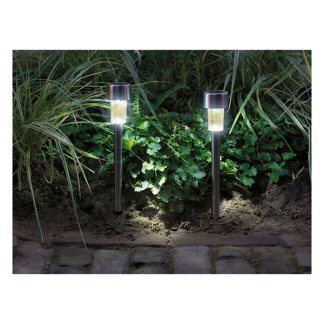 Lumineo Solar prikspot | Lumineo | Ø 4.5 x 24 cm (Led, Warm wit, RVS, Zilver) 894691 K170105773 - 3