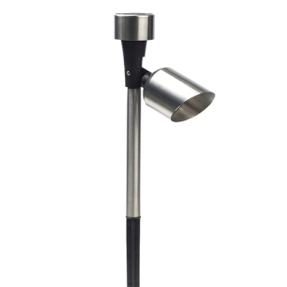 Lumineo Solar prikspot | Lumineo | 23.5 cm (Led, Schemersensor, Warm wit, RVS) 894647 K150101188 - 2