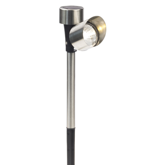 Lumineo Solar prikspot | Lumineo | 23.5 cm (Led, Schemersensor, Warm wit, RVS) 894647 K150101188 - 3