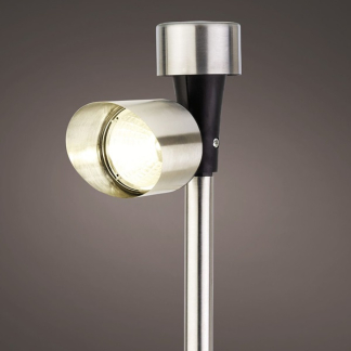 Lumineo Solar prikspot | Lumineo | 23.5 cm (Led, Schemersensor, Warm wit, RVS) 894647 K150101188 - 5